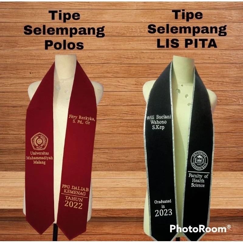 [ PROSES.CEPAT ] Lapis Furing - Selempang Wisuda Leher  Beludru Premium Bordir Komputer / Selempang 