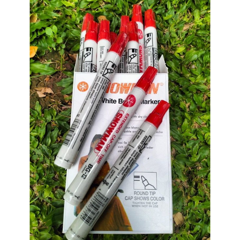 

spidol snowman whiteboard BG12 warna merah 1 lusin isi 12pcs