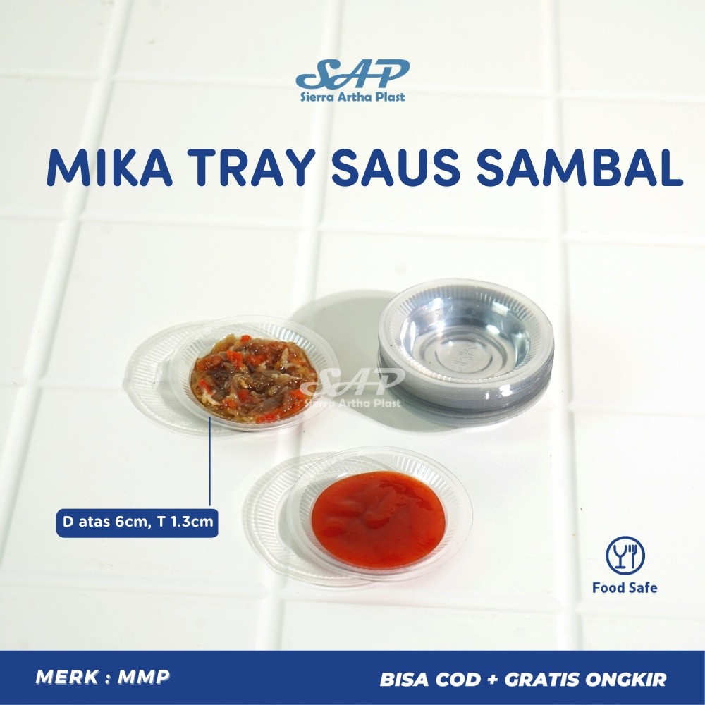 Mika Tray Sambal Saus Kecap isi 100 pcs | Mika Tray Sambal Saos Kecap Besar | Mika Saus Sambal | Mik