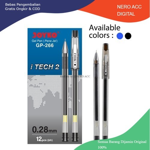 

Gel Pen Pulpen Pena Joyko GP-266 iTech 2 0.28 mm