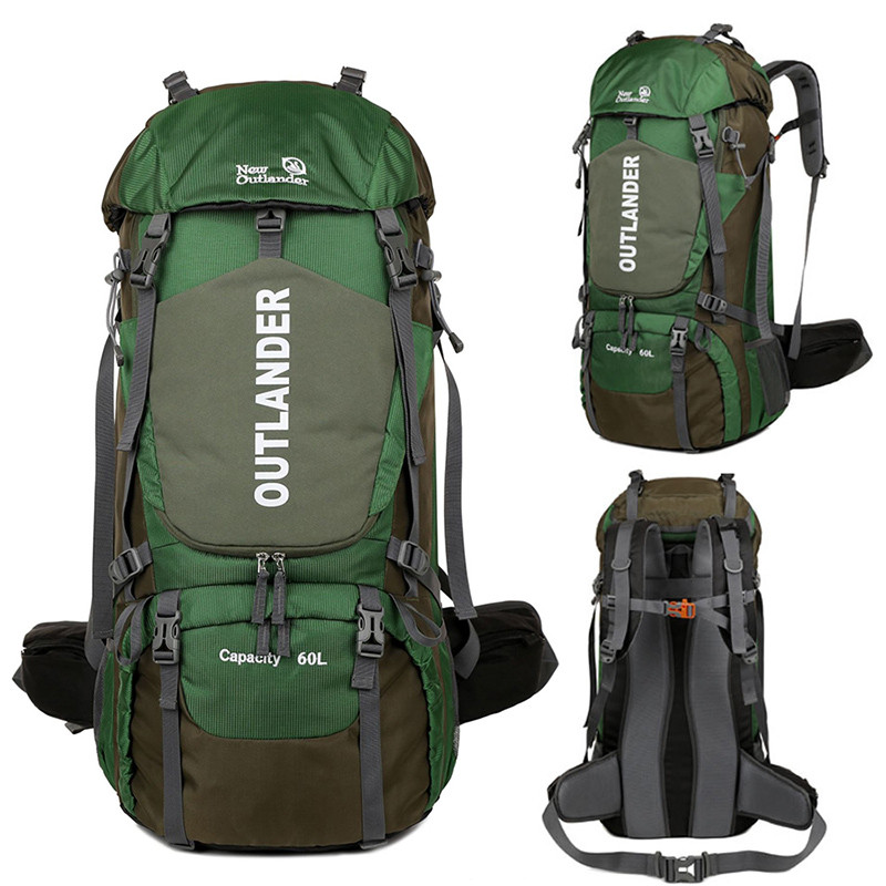 60L Camping Backpack Large Capacity Hiking Travel Outdoor Shoulder Bag Waterproof Trekking Climbing 