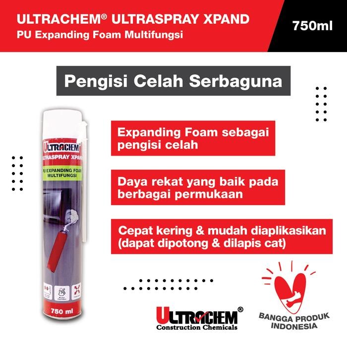 

Ultrachem Ultraspray Xpand 750 ml pu expanding foam pengisi celah Terlaris