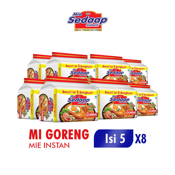 

Sedaap Mie Instan Goreng 90 Gr x8, Bawang Goreng Asli