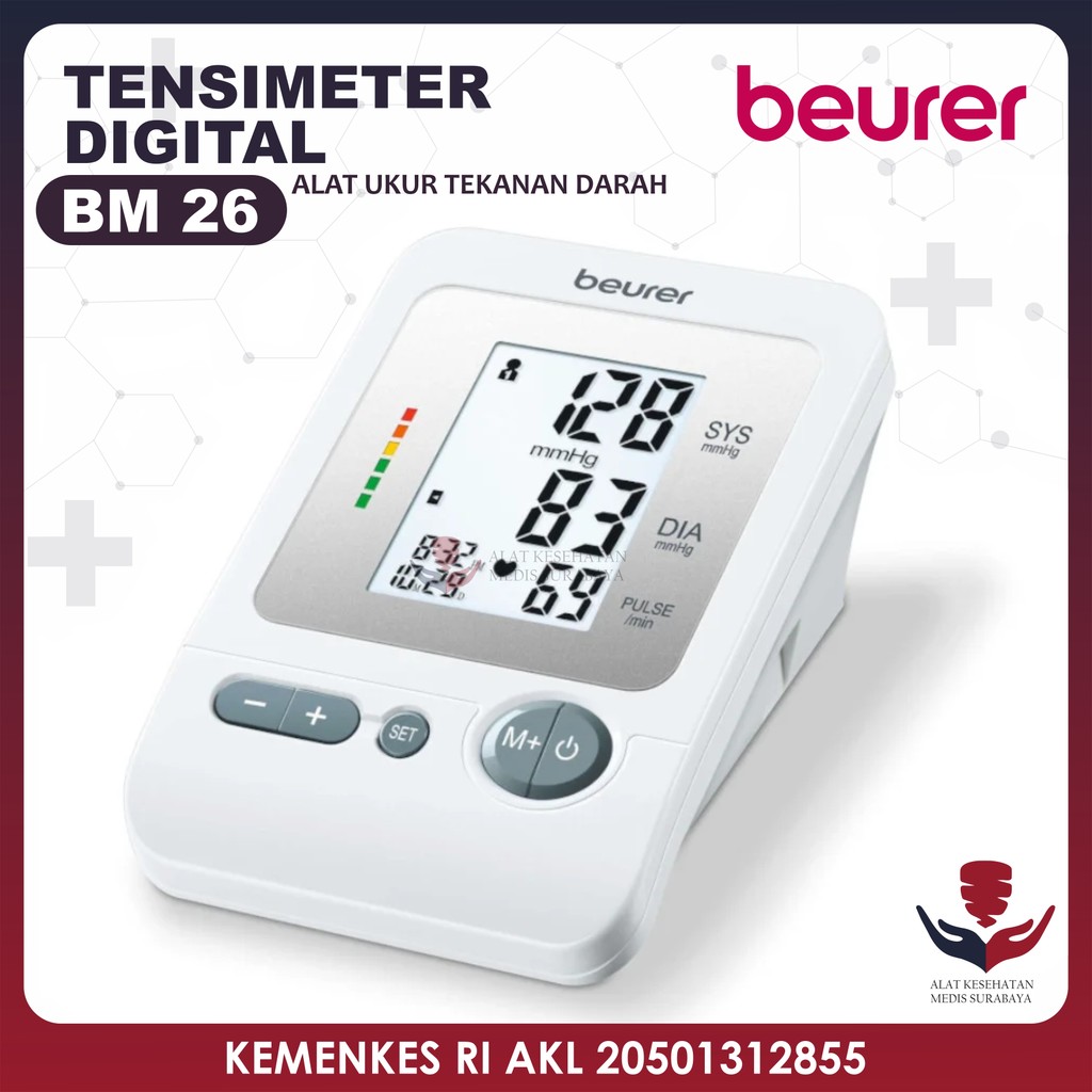 Tensimeter Digital Beurer BM 26 Alat Ukur Tensi Meter Tekanan Darah