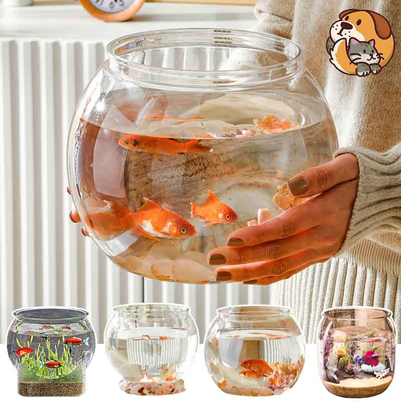 5 Size Akuarium Toples Plastic Ikan Hias Aquarium Bulat Aquarium Tank Cupang Ikan Hias Kecil Estetik