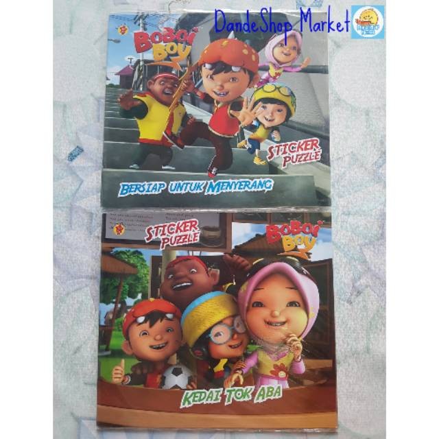 Boboiboy Seri Buku Sticker Puzzle boboi boy Stiker Anak Boboi Boy