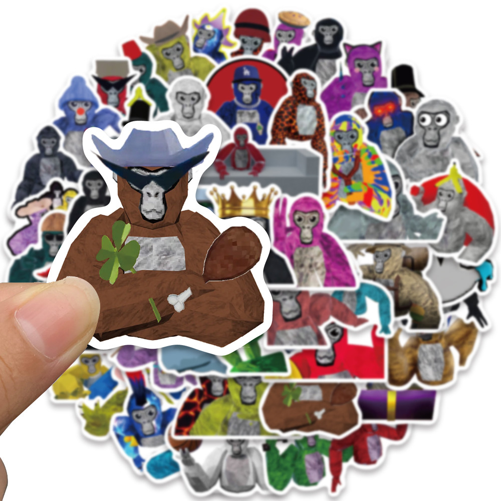 

50PCS Gorilla Tag Game Cool Art Vinyl Stickers Decals for Water Bottle Laptop Skateboard Scrapbook Luggage Kids Toy