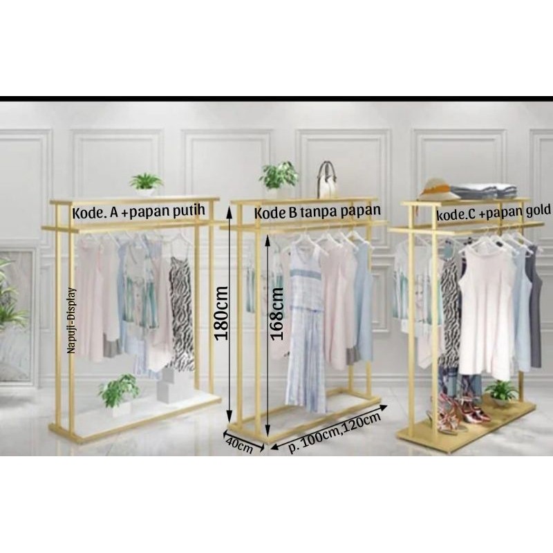 Zara Alim Sweet// Gawang Baju// Gawang Papan Display Baju 2Sisi