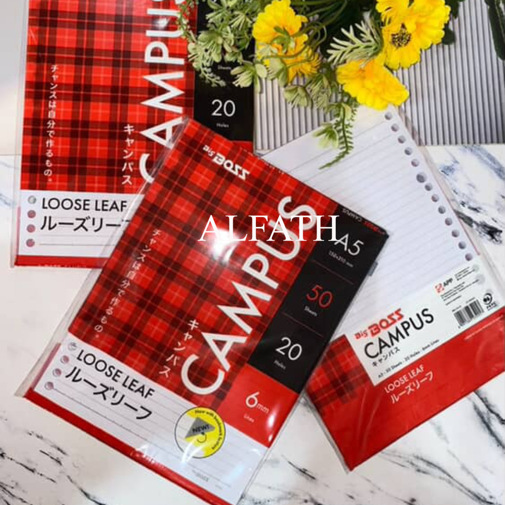 

Loose Leaf Big Boss A5 Paperline POLOS isi 50 lembar/100 lembar / Isi map blinder