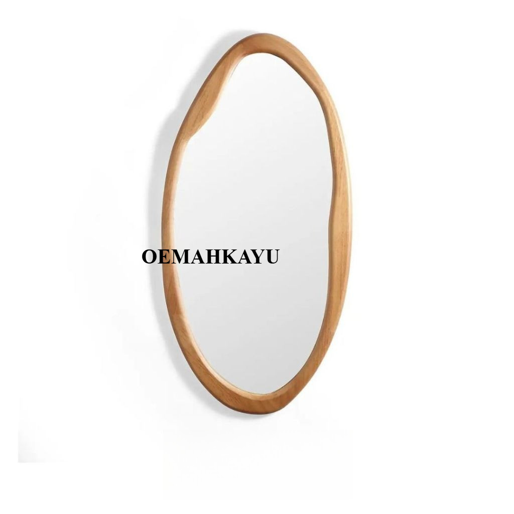 Cermin Hias Kayu Jati Cermin Dinding Gantung Minimalis  Cermin Jati Dinding Aesthetic