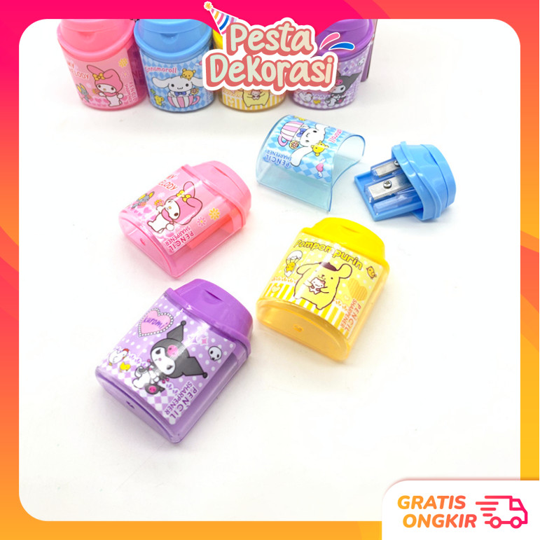 

PESTA DEKORASI S6398 Peraut Pensil 2 Lubang Pencil Sharpener Motif Karakter Lucu Alat Sekolah Peraut Pensil Anak