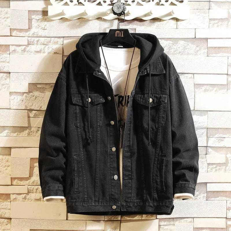 GRS.co Jaket Jeans Hoodie Pria M-XXXL Jacket Denim Cowok Kekinian