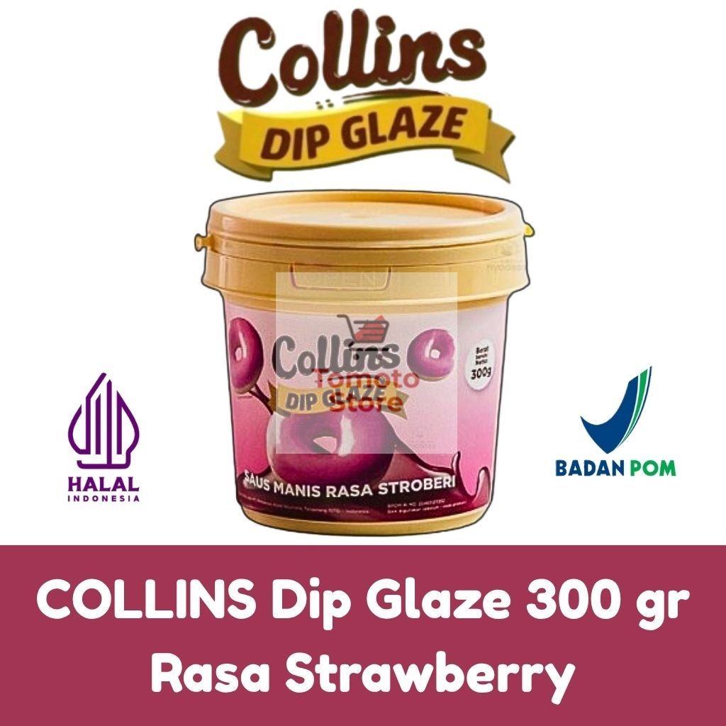 

✨ TOMOTOSTORE ✨ COLLINS Dip Glaze Strawberry 300 gr