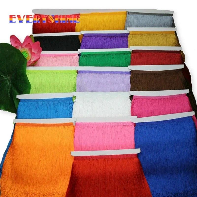 

10yard/lot 15cm/20cm/30cm Polyester Tassel Lace Fringe Trimming Latin Dance Clothing Accessories DIY Curtain Decoration JK142