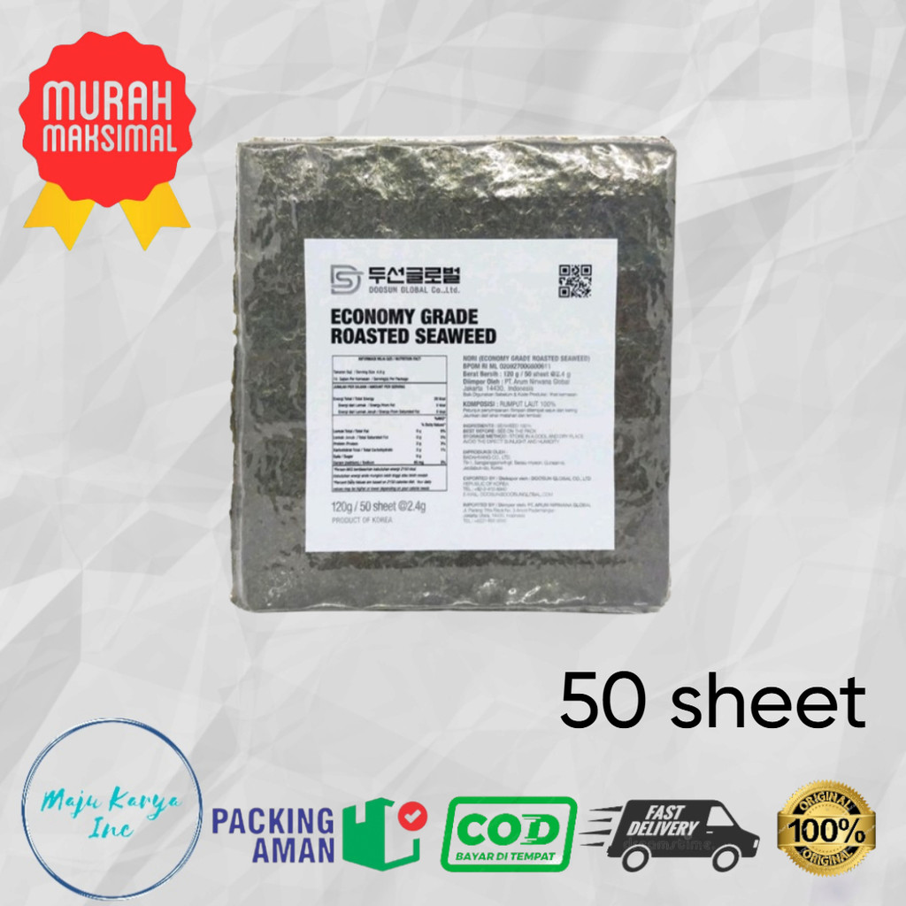 

Doosun roasted seaweed economy grade 50 sheet