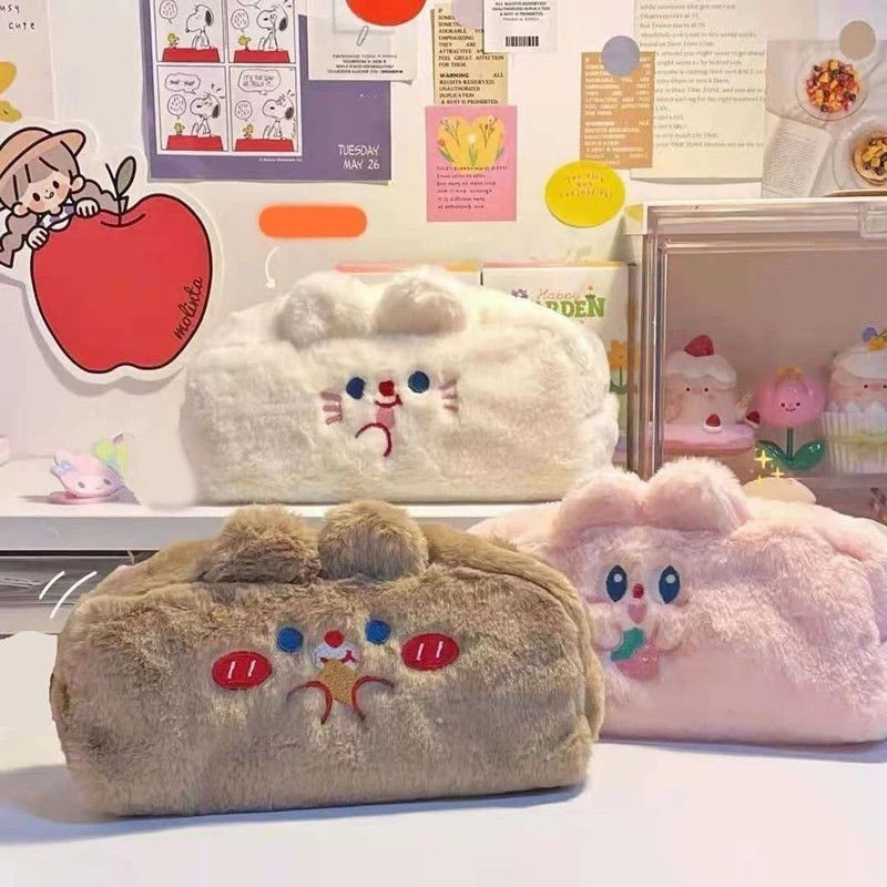 

Tempat pensil bulu soft cute/ Tas pensil kosmetik/ Pouch makeup kecil