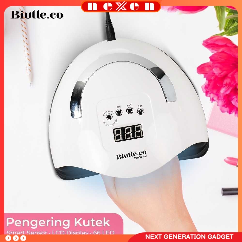 Pengering Kutek UV Lamp Nail Dryer Smart Sensor LCD Display - X7 MAX