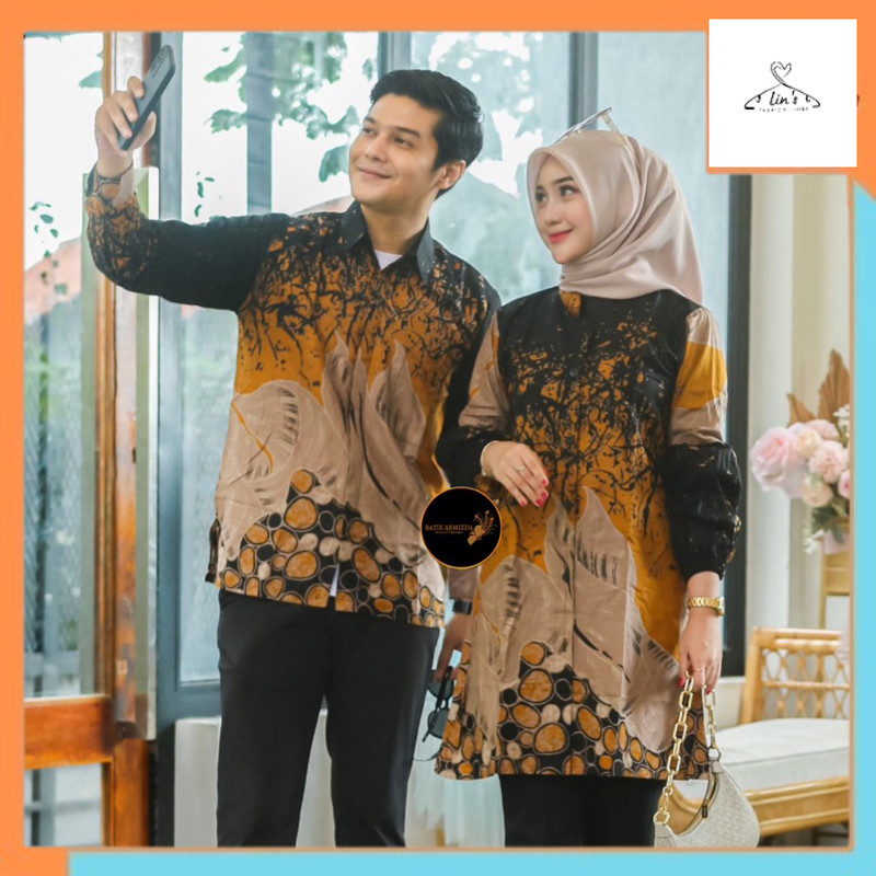 Pakaian Wanita Murah Baju Batik Atasan Tunik Wanita Batik Elegan Bahan Kain Katun - Motif Batu Orany