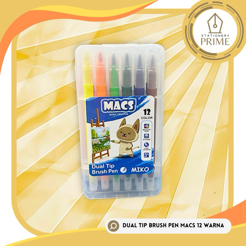 

Dual Tip Brush Pen MACS 12 Warna