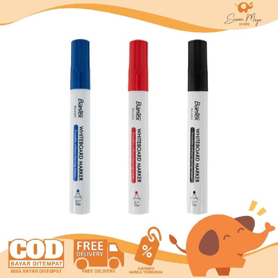 

BANTEX White Board Marker BG4501 - Spidol Papan Tulis SATUAN Murah