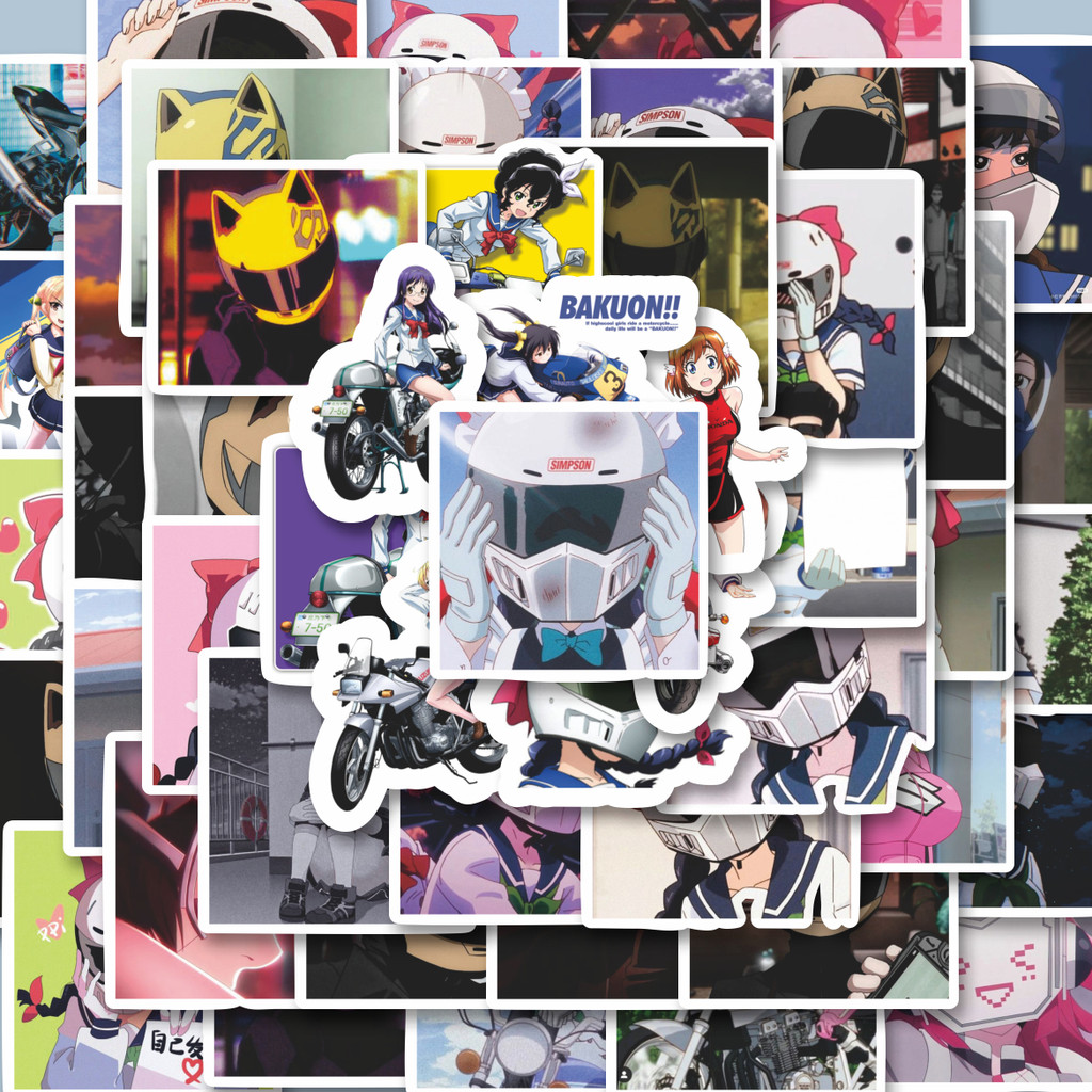 

100PCS Lucu Stiker Anime Bakuon!! Stiker Aesthetic Stiker Anti Air Stikers Berperekat Waterproof sticker decal buat Motor Helm Buku Journal Koper Casing HP Laptop Botol Minum Hadiah anak