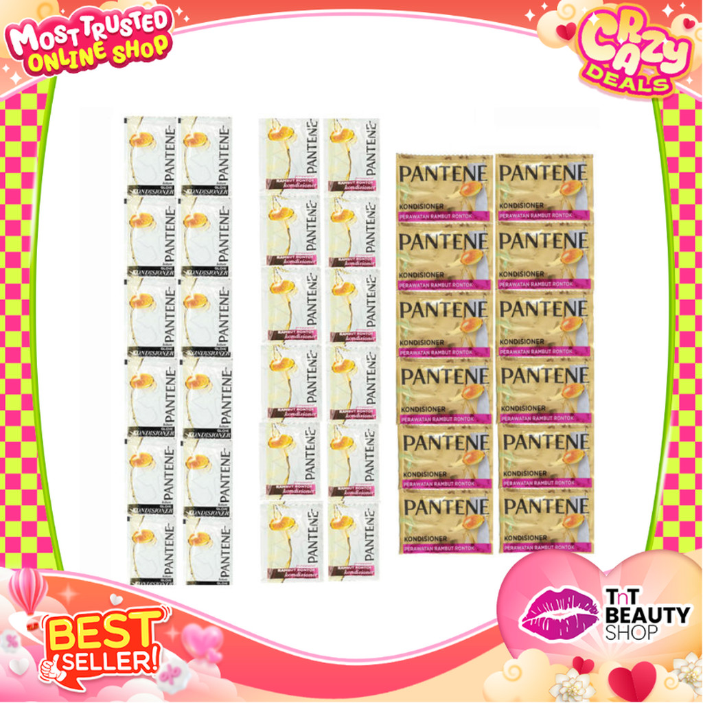 PANTENE Conditioner 5ml 9ml Renceng Rontok Rusak Hitam & Panjang isi 12 Sachet | TnT Beauty Shop