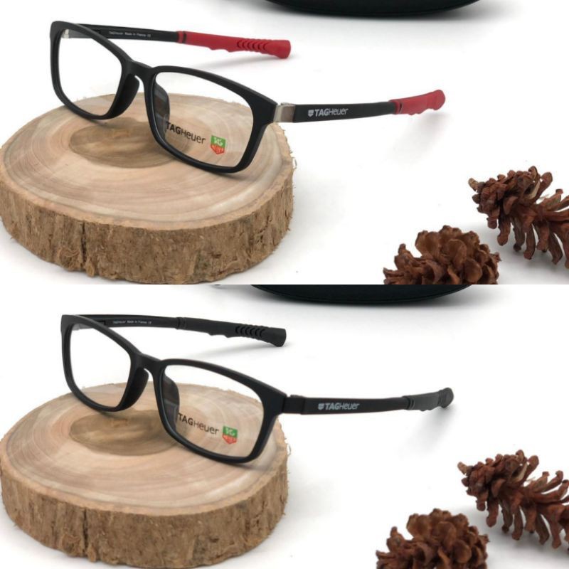 free lensa minus - kacamata tag heuer th0520 black red