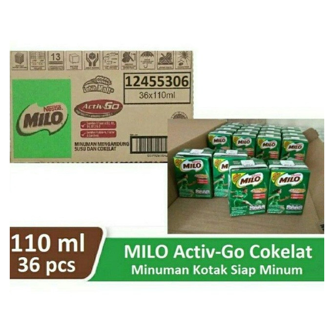 

Milo Susu UHT 1 Karton 36 x 110 ml Minuman cokelat berenergi