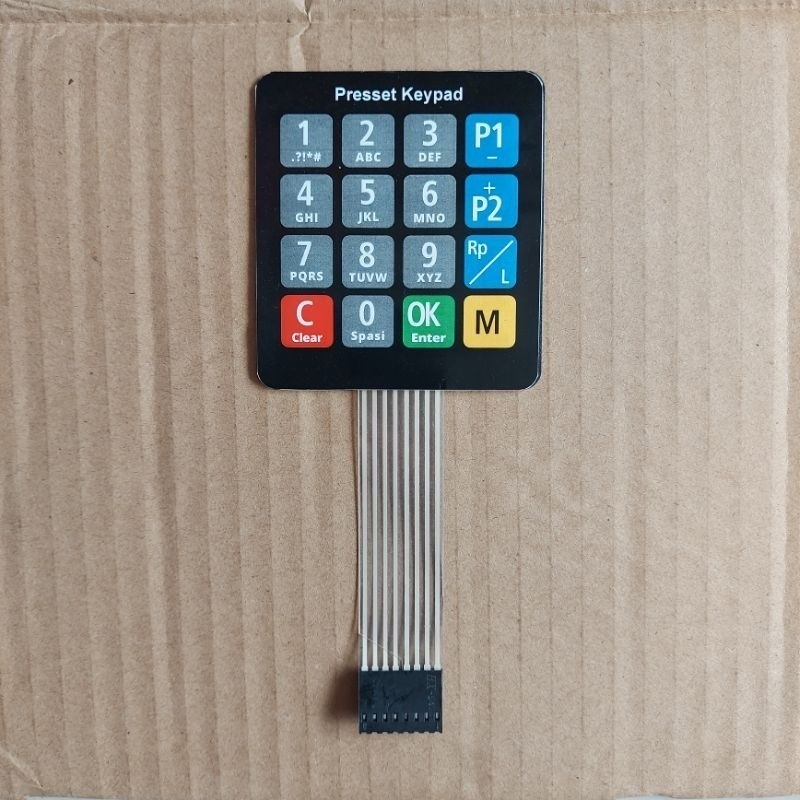 Tombol Keypad Pom Mini Presset Keypad Laminasi Pom Mini Pertamini Digital