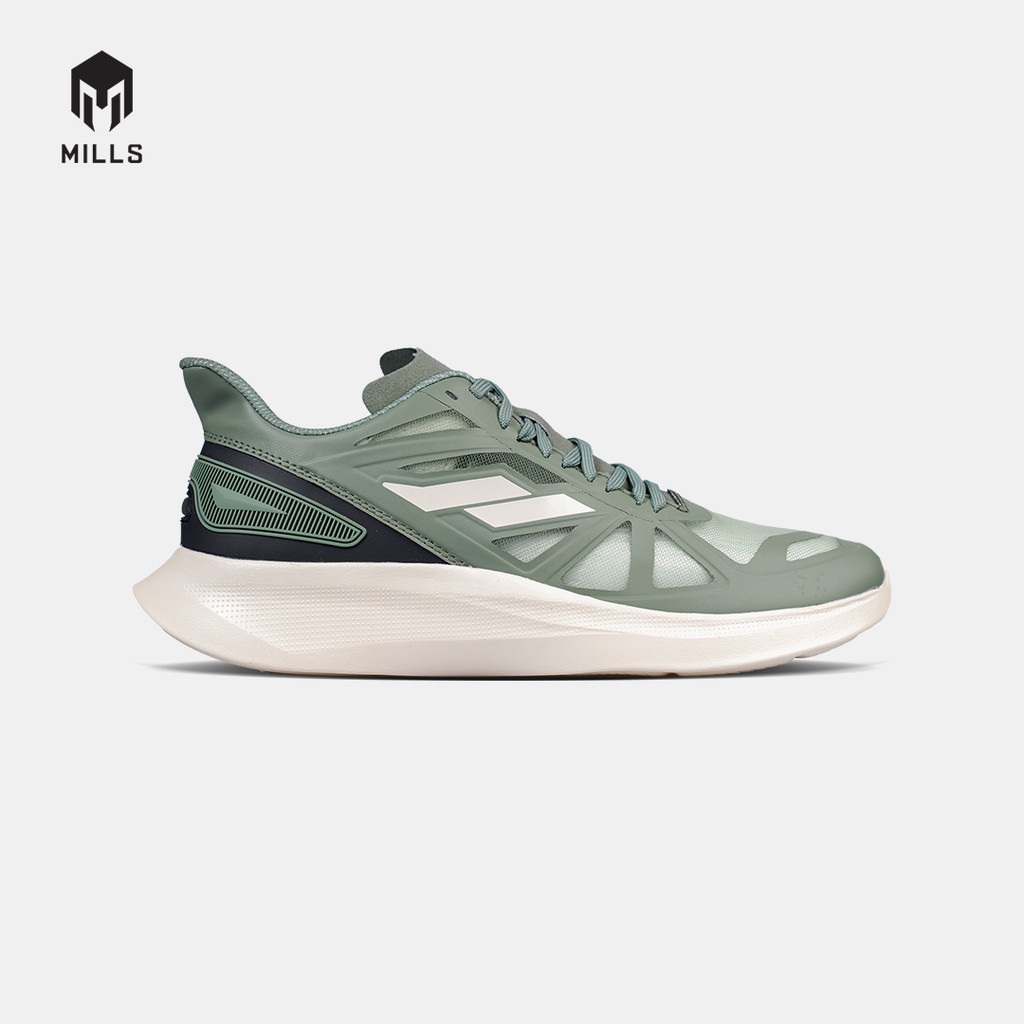 MILLS SEPATU LARI RUNNING SHOES OLAHRAGA SAGA PINE.GREEN/ANTIQUE.WHITE/BLACK 9106001