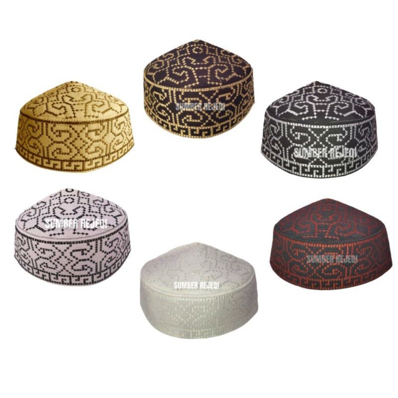 Peci songkok kopiah pakistan redy 1-10 original full bordir peci pakistan putih peci pakistan anak p