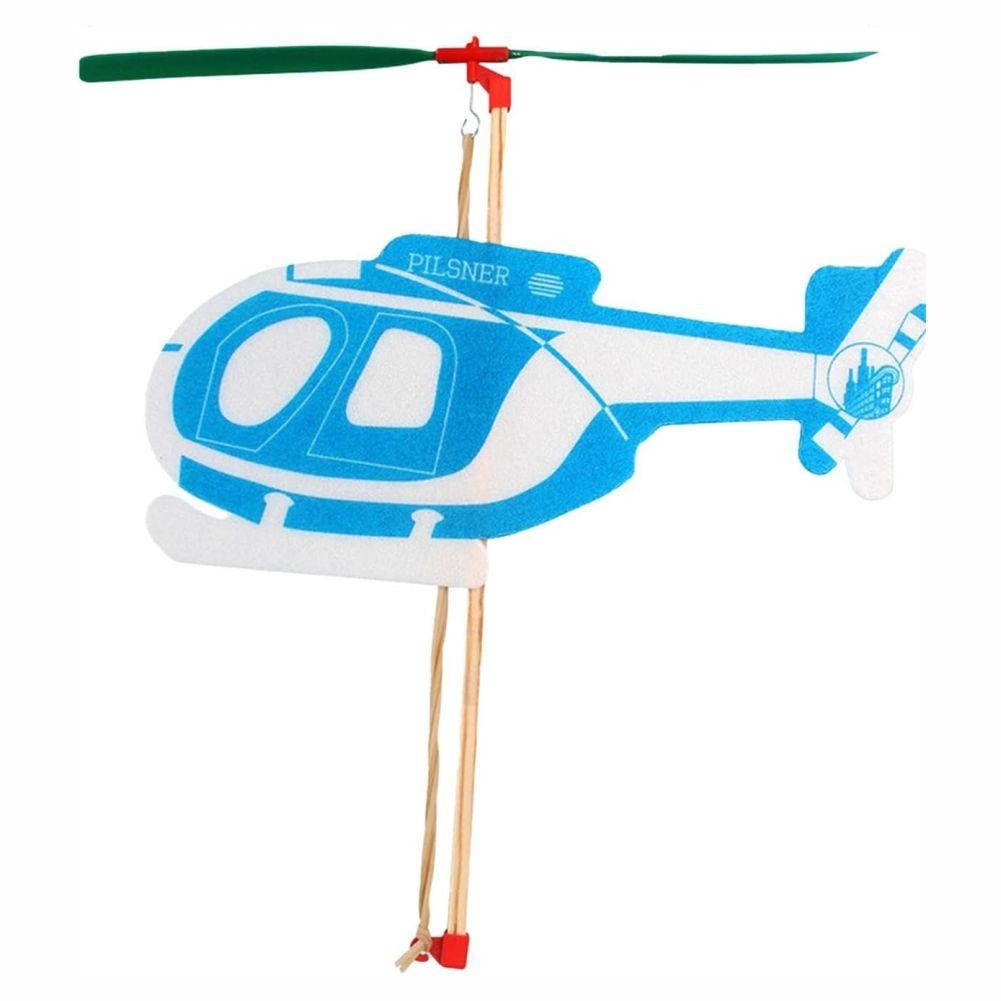 MAINAN HELIKOPTER TENAGA KARET - GLIDER HELICOPTER - ENIGMAZONE