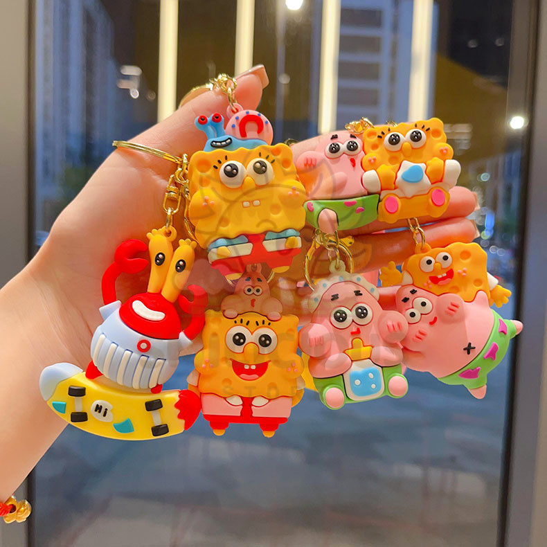 Gantungan Kunci Spongebob Silikon High Quality / Ganci Spongebob / Ganci Liontin Spongebob / Gantung