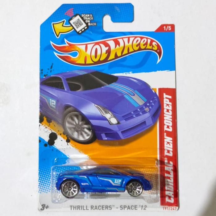 TR99 Hotwheels Hot Wheels Cadillac Cien Concept Biru 2012 Thrill Racers