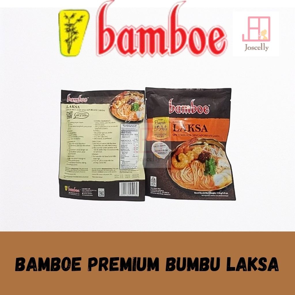 

JOSCELLY.ID BAMBOE Premium / Authentic Recipe Bumbu Laksa Spice Mix for Singaporean Laksa