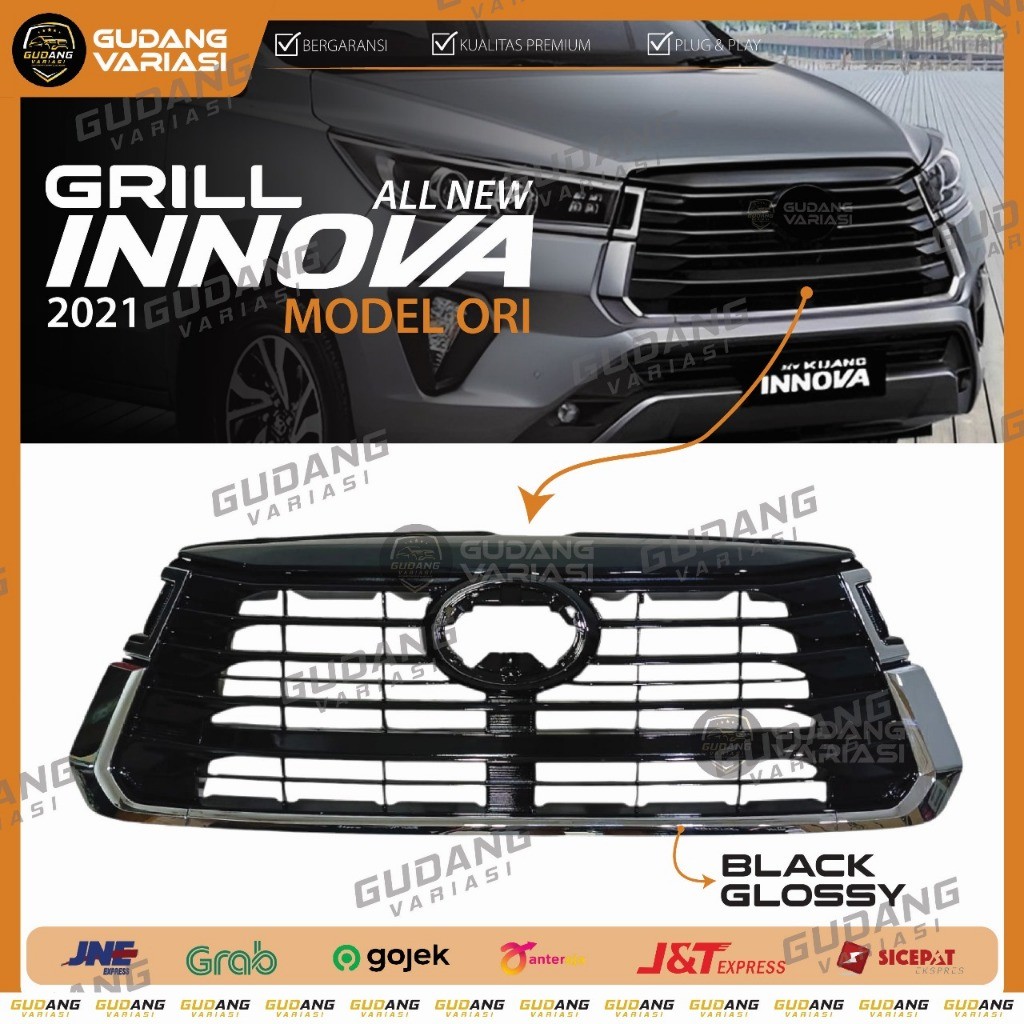 Grill Innova Reborn 2021 - 2024 Model Ori Hitam Glosy