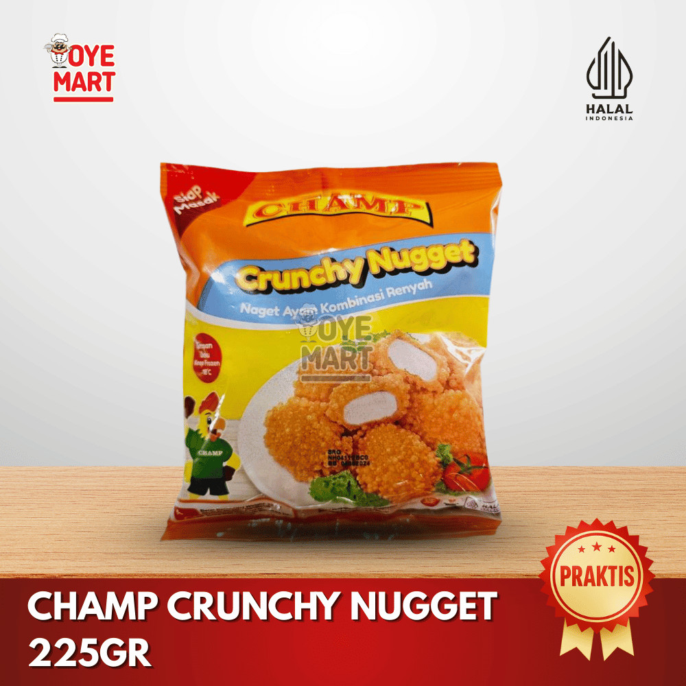 

CHAMP CRUNCHY NUGGET 225GR / NUGGET CRISPY