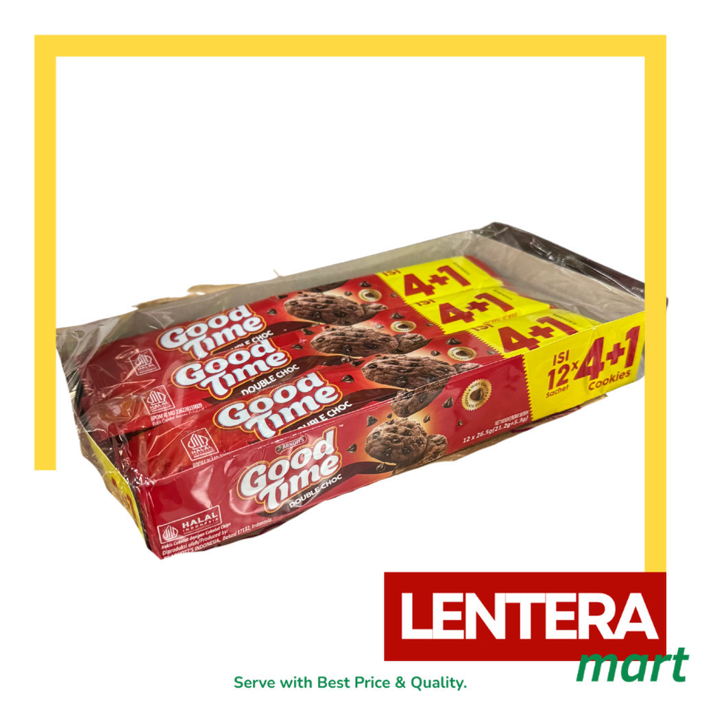 

Biskuit Good Time Cookies Double Choc / Rainbow Box isi 12 pcs Ecer 2000 LenteraMart