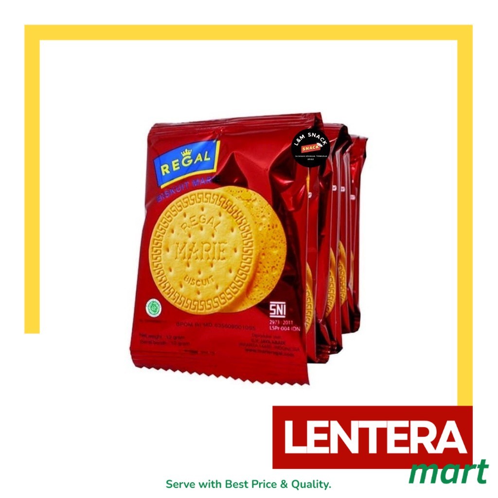 

Biskuit Marie Regal Renceng 1 Pack Isi 10 pcs LenteraMart