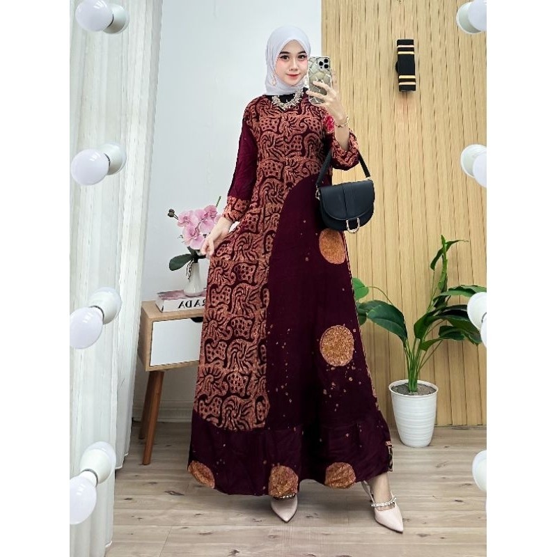 daster maura daster batik daster panjang dress batik daster lengan panjang daster busui daster batik