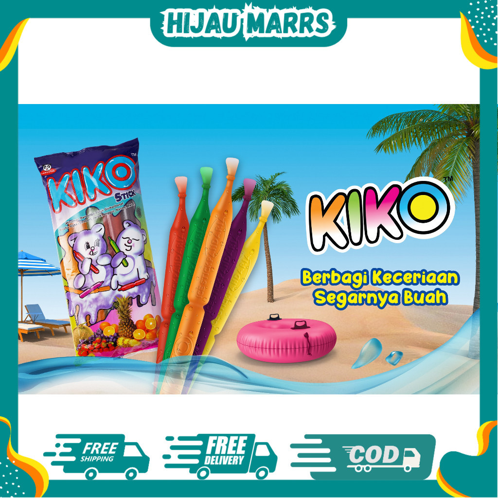 

HM ~ 1 Pack { isi 10pcs } KIKO Ice Stick - Minuman Stick Rasa Buah Buahan 50ml.