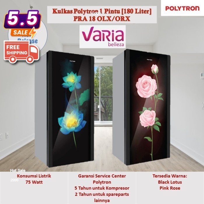 POLYTRON KULKAS 1 PINTU PR-A 18 OL/ORX