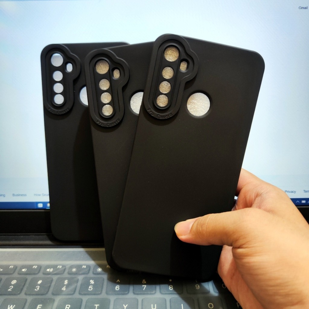 Case Pro Camera Full Black Realme 5, Realme 5i, Realme 5 Pro Silikon TPU Pro Camera Hitam Polos