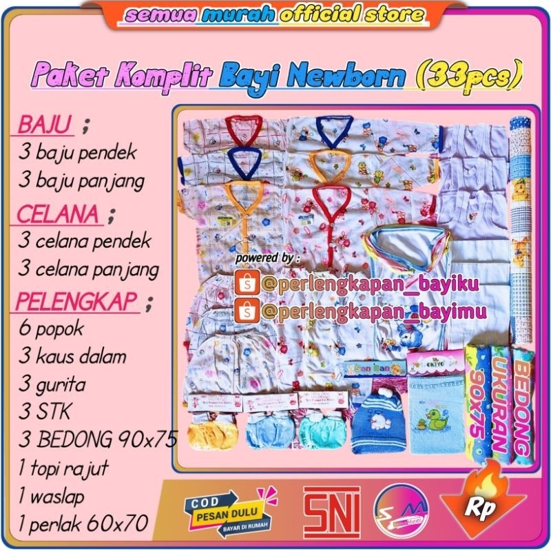 NEW Perlengkapan Bayi Baru Lahir Newborn Lengkap Dan Komplit Paket Hemat Peralatan Baby Untuk Kado L