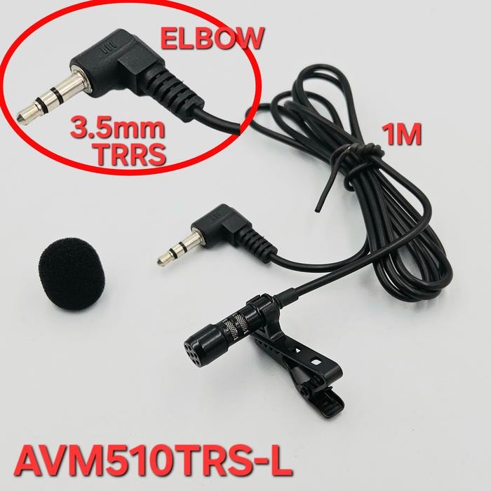 AVPRO AVM510B TRS Omni-directional Lavalier Microphone for DSLR etc 2m - AVM510TRS-L