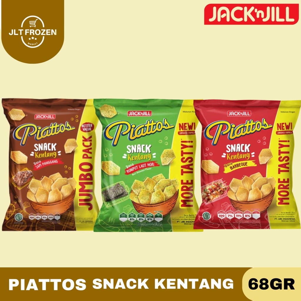 

Piattos Snack Kentang 68g / Sapi Panggang / Barbeque / Rumput Laut