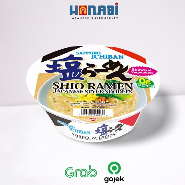 

Sapporo Ichiban Bowl Shio Ramen 84g - Mi Instan Rasa Shio Made in Japan