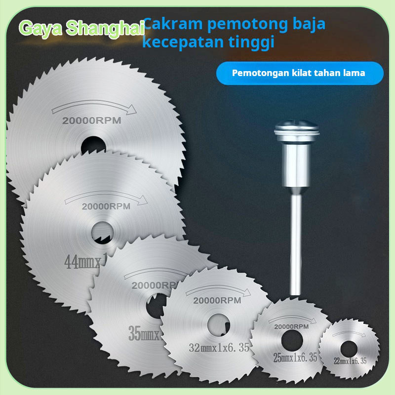 Mata gergaji baja kecepatan tinggi set mata gergaji kecil penggiling listrik mata gergaji pemotong m