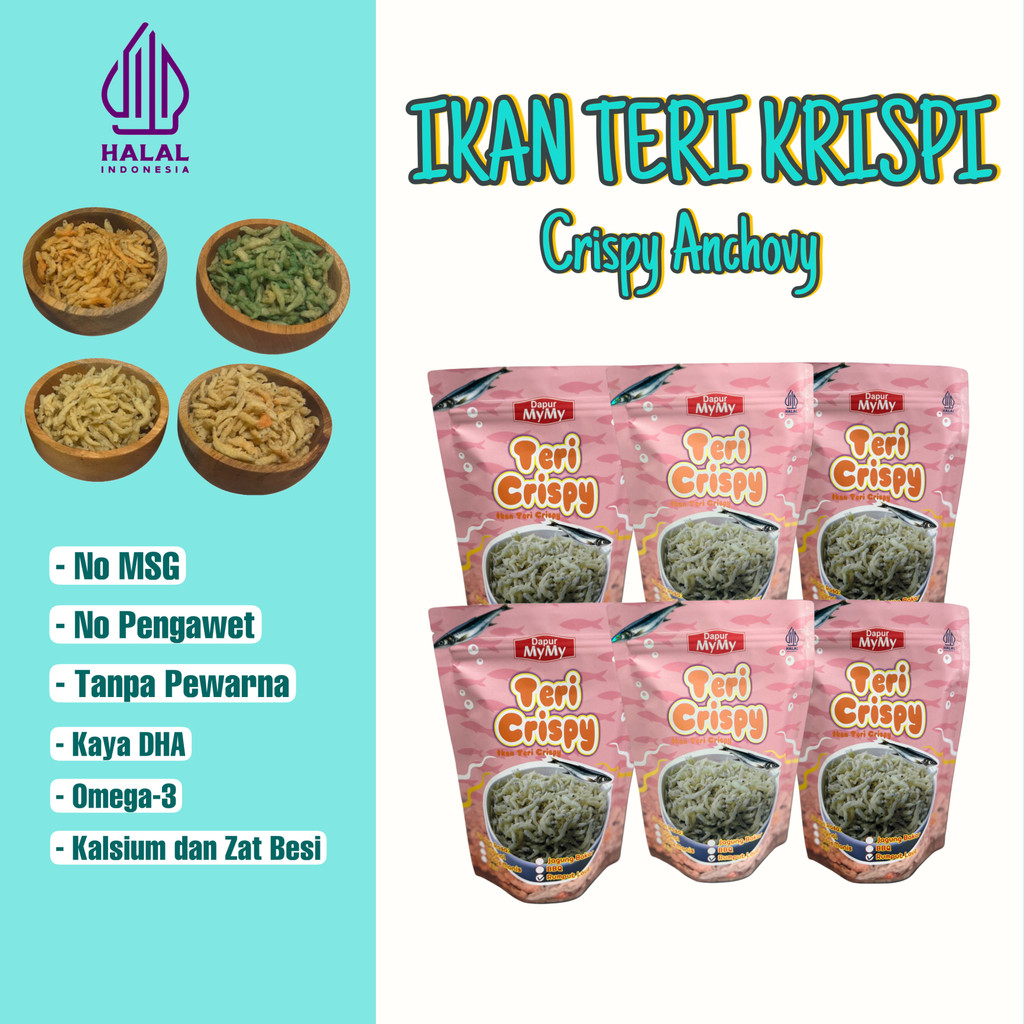 

N3V- Teri Crispy Non MSG Ikan Teri Krispi Crunchy 80gr Cemilan dan Pendamping Lauk