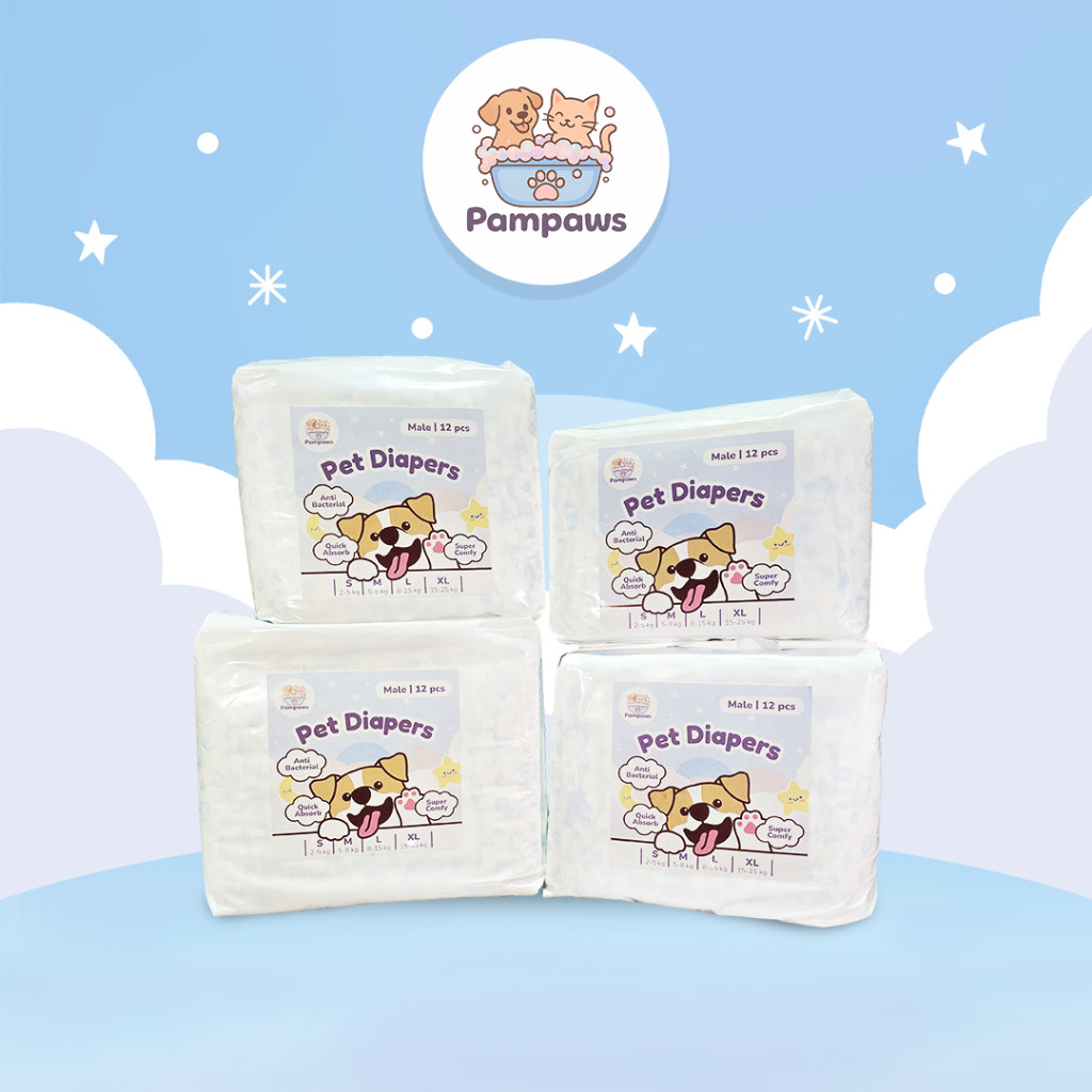 Pampaws (Male/Jantan) - Pampers Anjing Male / Jantan Pampers Kucing Pet Diapers Popok Anjing Popok K